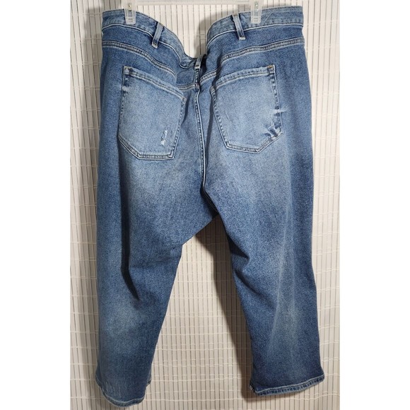 Lane Bryant Crop Jeans Size 24 Girlfriend Crop Jeans Mid Rise Blue B7 - Picture 2 of 11